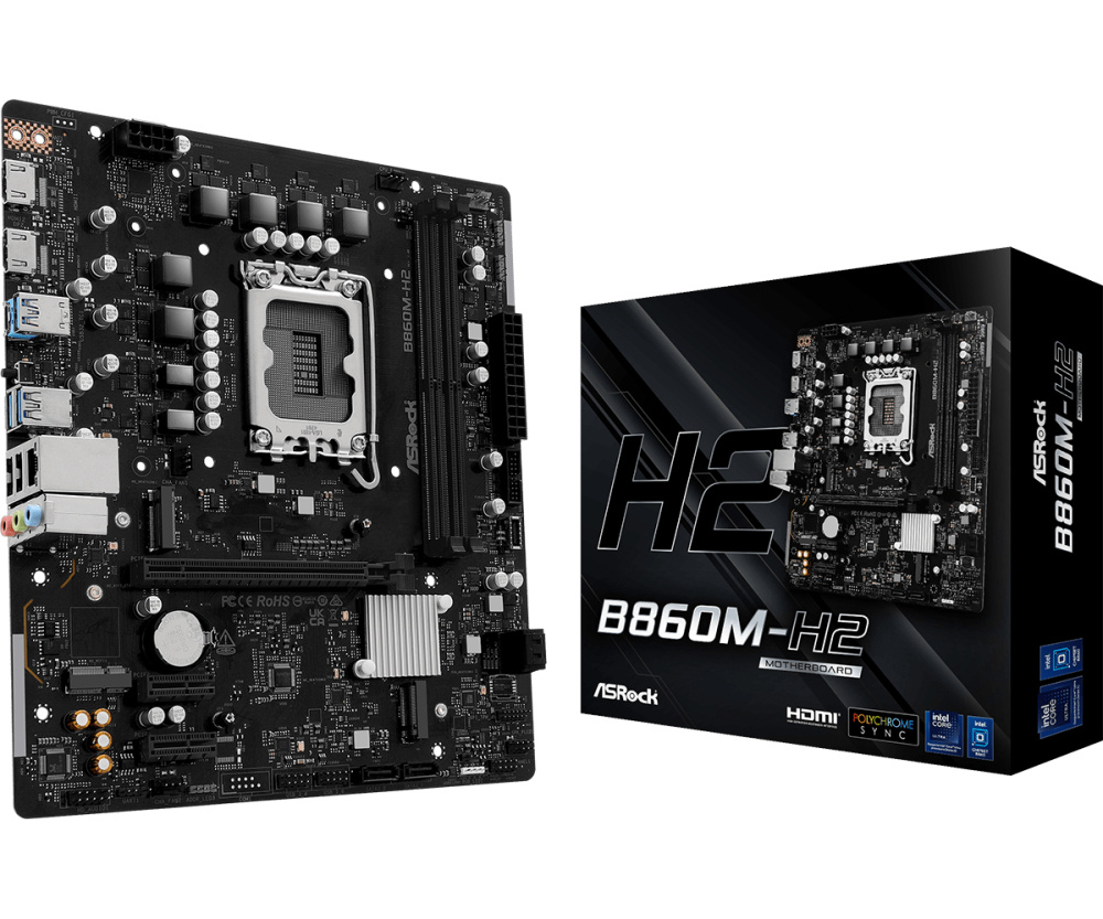 Tarjeta Madre ASRock B860M-H2, Micro-ATX, LGA 1851, Intel B860, 128GB DDR5, HDMI para Intel