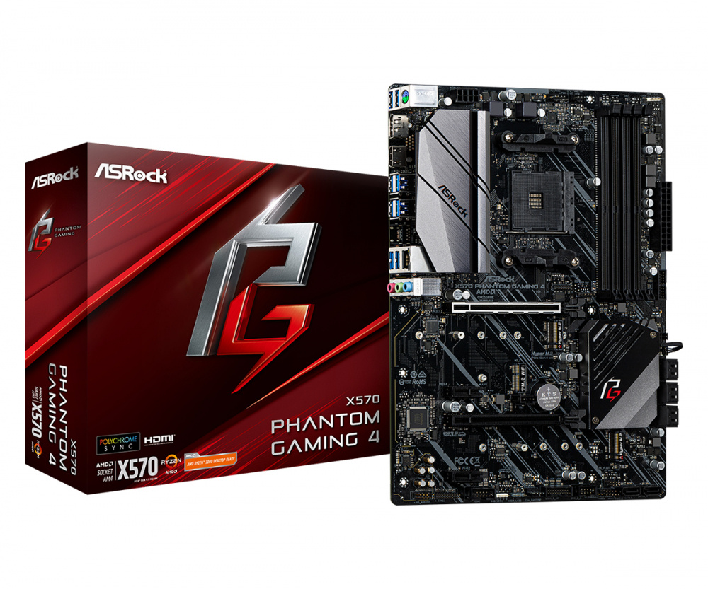 Tarjeta Madre ASRock ATX X570 Phantom Gaming 4, S-AM4, AMD X570, HDMI, 128GB DDR4 para AMD ― Requiere Actualización de BIOS para la Serie Ryzen 5000