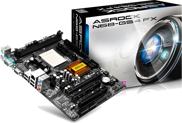 Tarjeta Madre ASRock micro ATX N68-GS4 FX, S-AM3+, NVIDIA nForce 630a, 16GB DDR3, para AMD