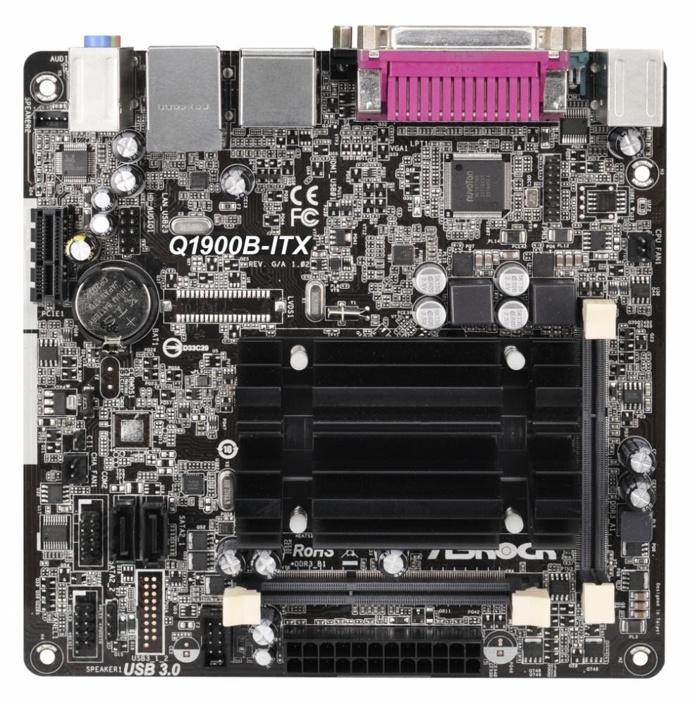 Tarjeta Madre ASRock mini ITX Q1900B-ITX, Intel Quad-Core J1900 Integrada, HDMI, 16GB DDR3