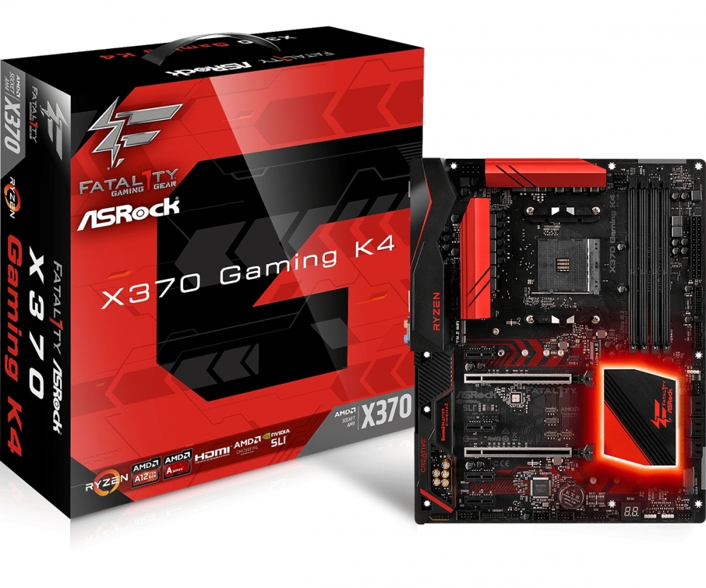 Tarjeta Madre ASRock ATX Fatal1ty X370 Gaming K4, S-AM4, AMD X370, HDMI, 64GB DDR4 para AMD