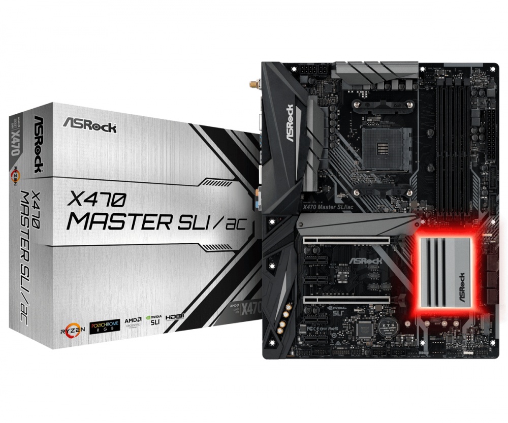 Tarjeta Madre ASRock ATX X470 MASTER SLI/AC, S-AM4, AMD Promontory X470, HDMI, 64GB DDR4 para AMD