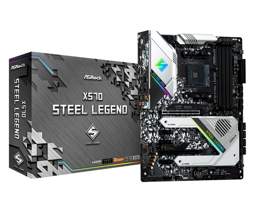 Tarjeta Madre ASRock ATX X570 Steel Legend, S-AM4, AMD X570, HDMI, 128GB DDR4 para AMD — Requiere Actualización del BIOS para la Serie Ryzen 5000