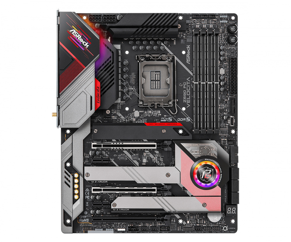 Tarjeta Madre ASRock ATX Z690 PG Velocita, S-1700, Intel Z690, HDMI, 128GB DDR5 para Intel ― Requiere Actualización de BIOS para Procesadores Intel 13va. Generación