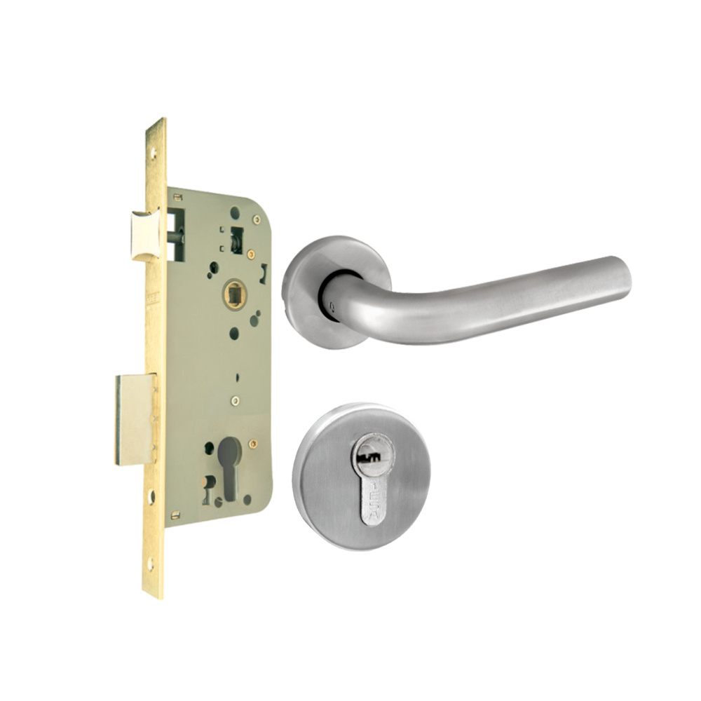 Assa Abloy Kit Manija de Doble Roseta 85208, 35 - 45mm, Acero Inoxidable