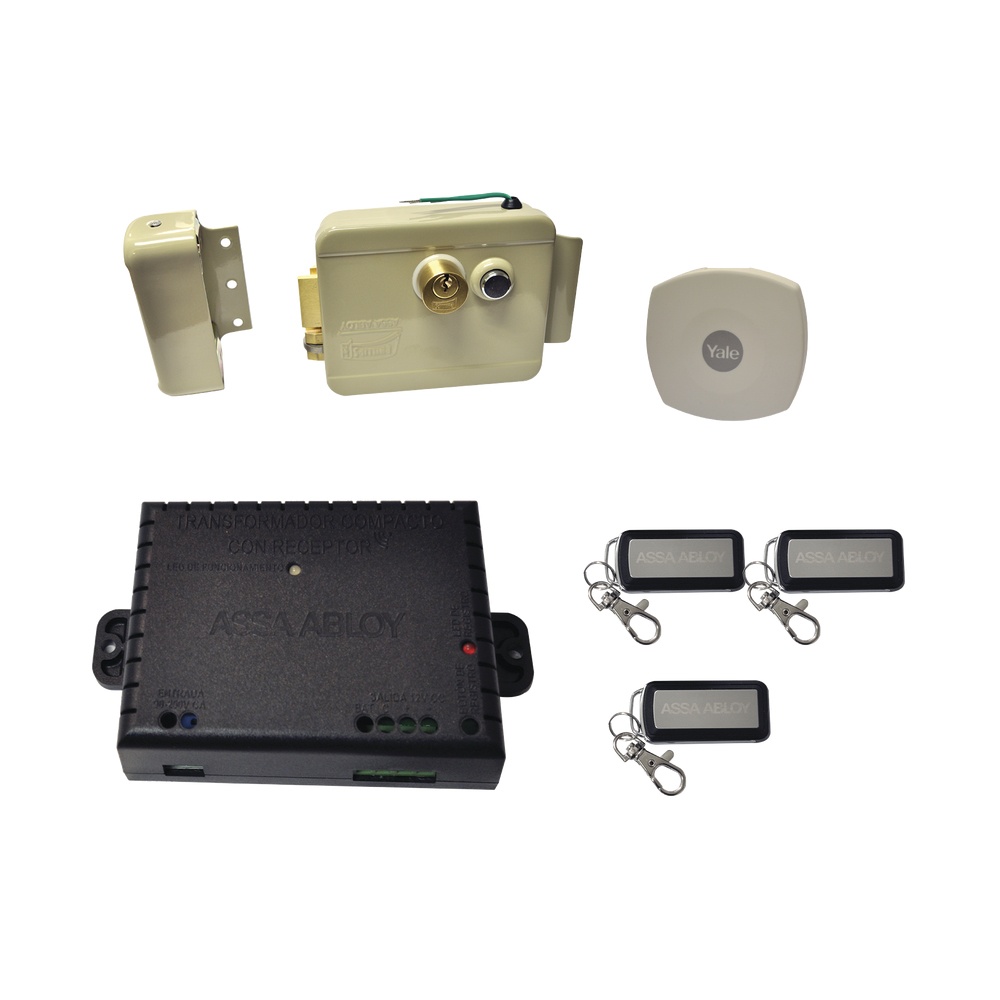 AssaAbloy Kit de Cerradura Inteligente, con Cerradura, Módulo HUB, Módulo de Relevador y 3 controles remotos, 30 Usuarios