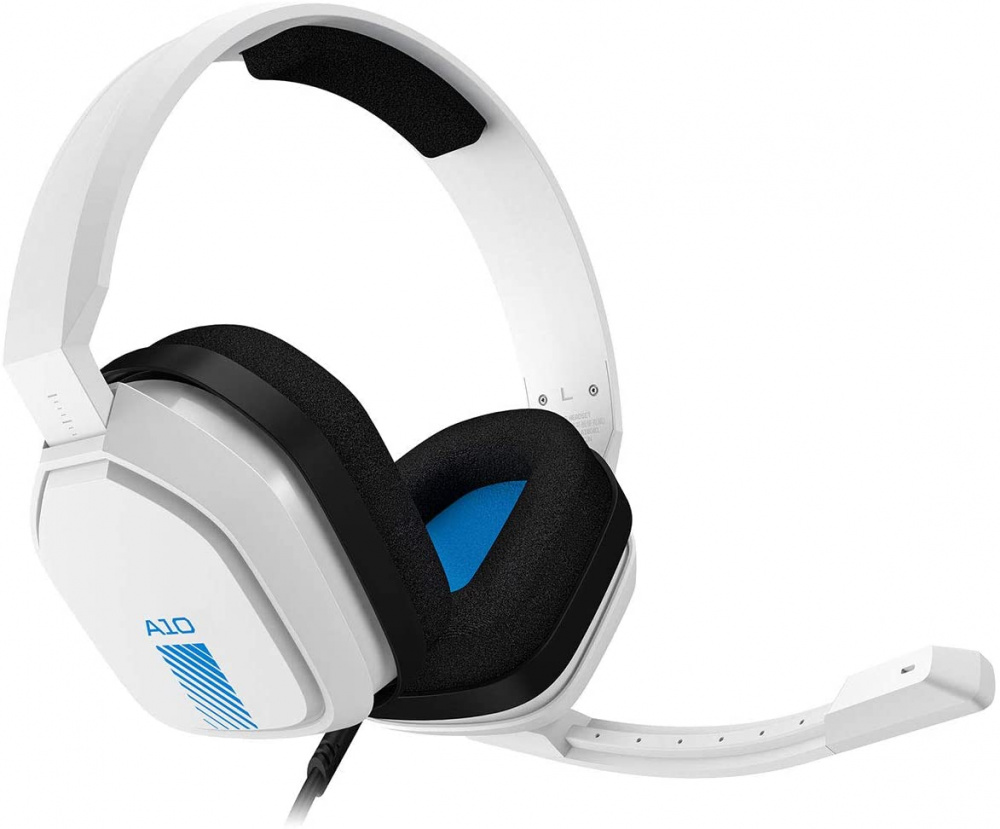 Astro Gaming Audífonos Gamer A10 para PS4/PS5/Xbox/PC/Mac, Alámbrico, 3.5mm, Blanco/Azul