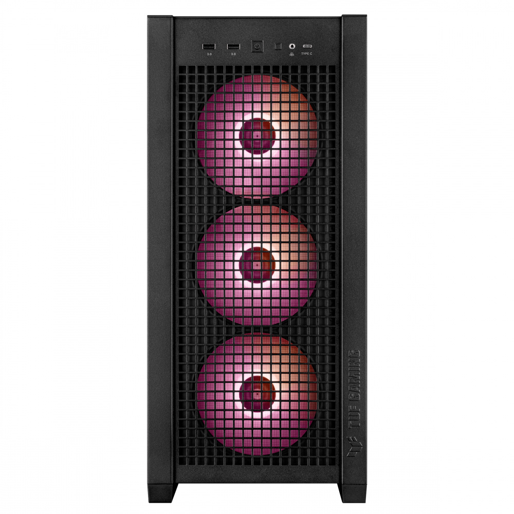 Gabinete ASUS TUF GAMING GT302 ARGB, Midi-Tower, ATX/EATX/Micro-ATX/Mini-ITX, USB 3.0, sin Fuente, 4 Ventiladores Instalados, Negro