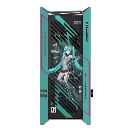 Gabinete ASUS ROG STRIX HELIOS II GX601S HATSUNE MIKU, Midi-Tower, ATX/EATX/Micro-ATX/Mini-ITX, USB 3.0, sin Fuente, 4 Ventiladores Instalados, Turquesa