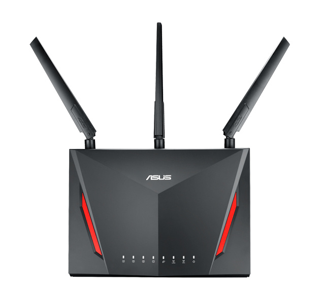 Router ASUS Gigabit Ethernet RT-AC86U AC2900 con AiMesh, 2917 Mbit/s, 4x RJ-45, 2.4/5GHz, 3 Antenas Externas ― ¡Optimizado para Gaming!
