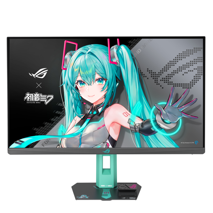 Monitor Gamer ASUS ROG Strix XG27ACMEG-G Hatsune Miku Edition IPS 27", 2560x1440, G-Sync/FreeSync, 250Hz, HDMI/DisplayPort, Negro/Verde