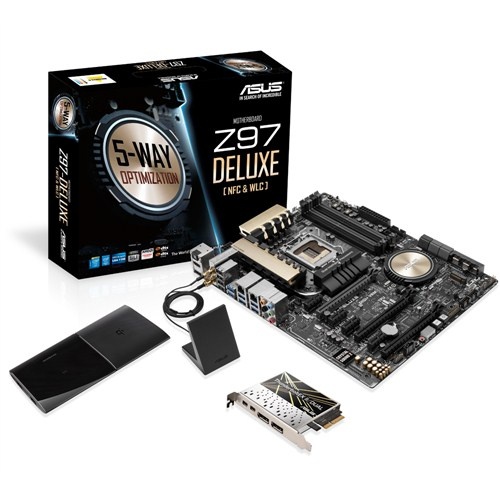 Tarjeta Madre ASUS ATX Z97-Deluxe (NFC & WLC), S-1150, Intel Z97, 32GB DDR3, para Intel