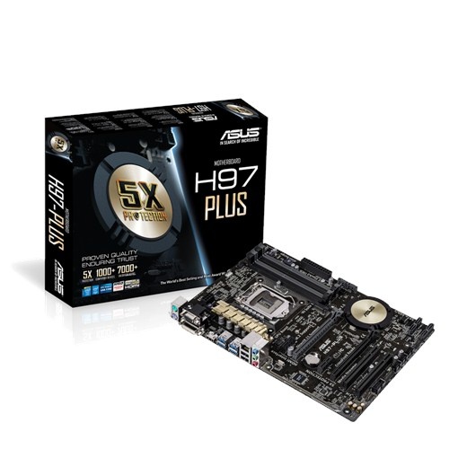 Tarjeta Madre ASUS ATX H97-Plus, S-1150, Intel H97, HDMI, 32GB DDR3, para Intel