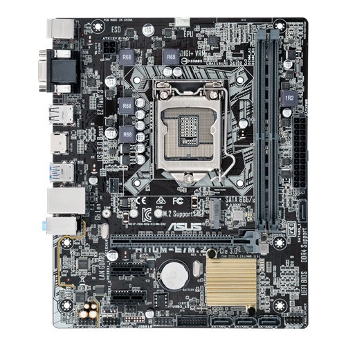 Tarjeta Madre ASUS micro ATX H110M-E/M.2, S-1151, Intel H110, 32GB DDR4 para Intel ― Requiere Actualización de BIOS para trabajar con Procesadores de 7ma Generación