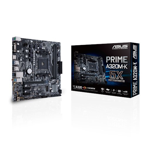 Tarjeta Madre ASUS micro ATX MB PRIME A320M-K, S-AM4, AMD A320, HDMI, 32GB DDR4 para AMD ― Requiere Actualización de BIOS para la Serie Ryzen 5000 ― Producto usado, reparado - Artículo utilizado para pruebas.