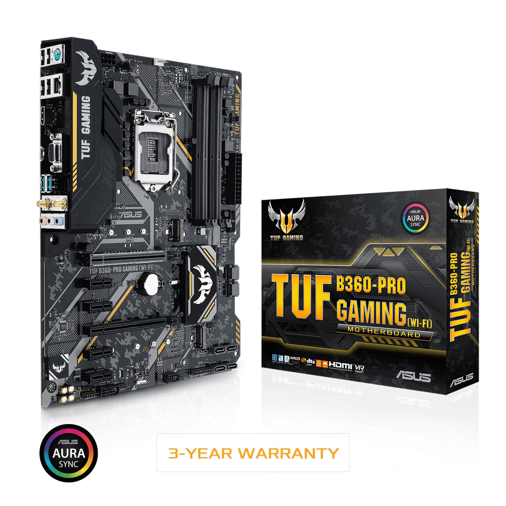 Tarjeta Madre ASUS ATX TUF B360-PRO GAMING (WI-FI), S-1151, Intel B360, HDMI, 64GB DDR4 para Intel