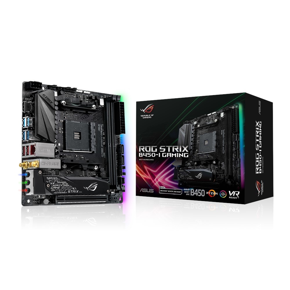 Tarjeta Madre ASUS mini ITX ROG STRIX B450-I GAMING, S-AM4, AMD B450, HDMI, 32GB DDR4 para AMD ― Requiere Actualización de BIOS para Ryzen Serie 5000