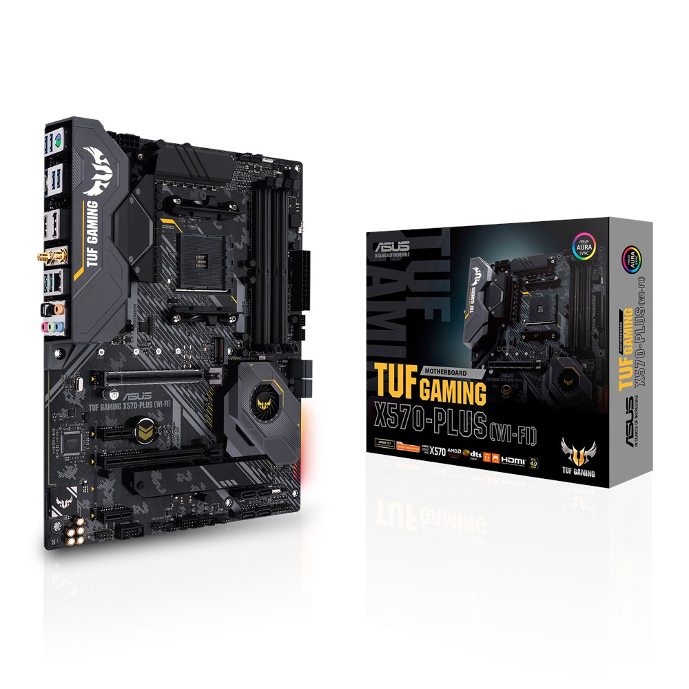 Tarjeta Madre Asus ATX TUF Gaming X570-Plus (WI-FI), S-AM4, AMD X570, HDMI, 128GB DDR4 para AMD Ryzen — Requiere Actualización de BIOS para la Serie Ryzen 5000 ― Empaque abierto, producto nuevo.