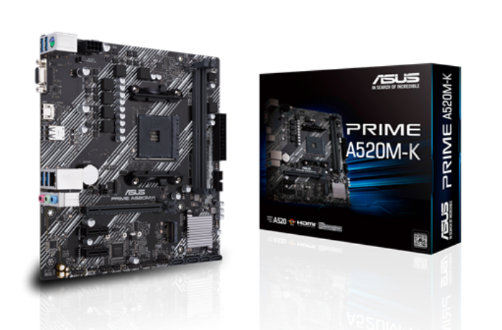 Tarjeta Madre ASUS PRIME A520M-K, Micro-ATX,, AMD A520, 64GB DDR4, HDMI para AMD
