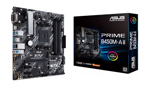 Tarjeta Madre ASUS PRIME B450M-A II, Micro-ATX, Socket AM4, AMD B450, 128GB DDR4, HDMI para AMD