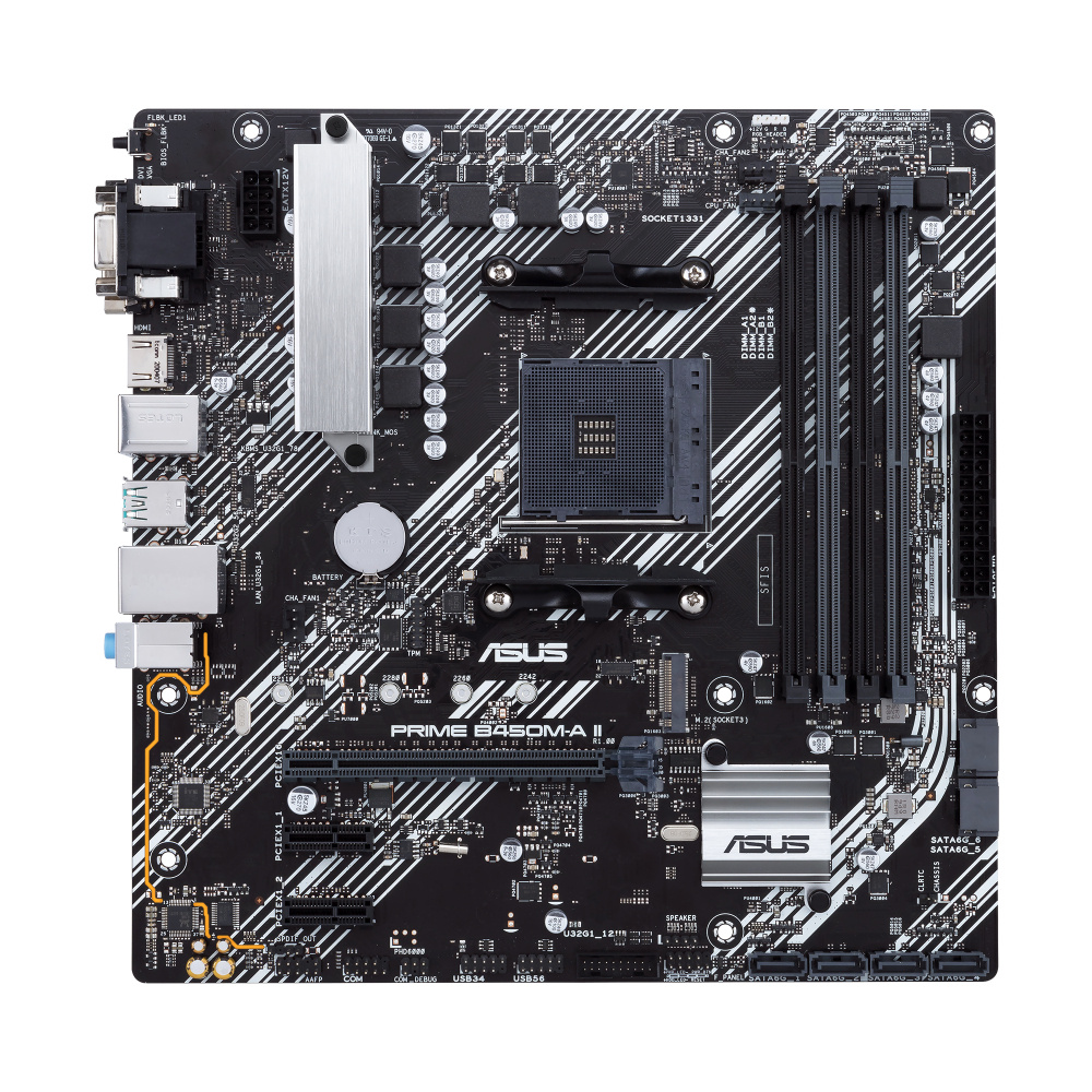 Tarjeta Madre ASUS Micro-ATX PRIME B450M-A II/CSM, S-AM4, AMD B450, 128GB DDR4 para AMD ― Requiere Actualización de BIOS para Ryzen Serie 5000