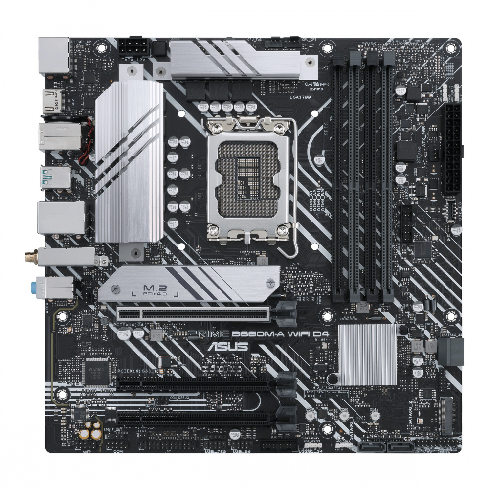 Tarjeta Madre ASUS micro ATX Prime B660M-A WIFI D4, S-1700, Intel B660, HDMI, 128GB, DDR4, para Intel ― Requiere Actualización de BIOS para Procesadores Intel 13va. Generación