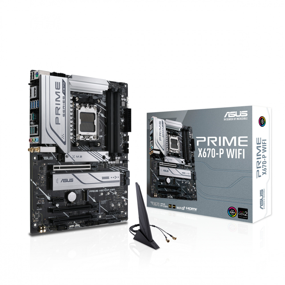 Tarjeta Madre ASUS PRIME X670-P WIFI, ATX, Socket AM5, AMD X670, 128GB DDR5, HDMI/DP para AMD