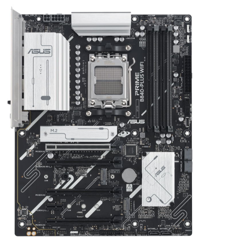 Tarjeta Madre ASUS Prime B840-PLUS WIFI, ATX, Socket AM5, AMD B840, 192GB DDR5, HDMI/DP para AMD