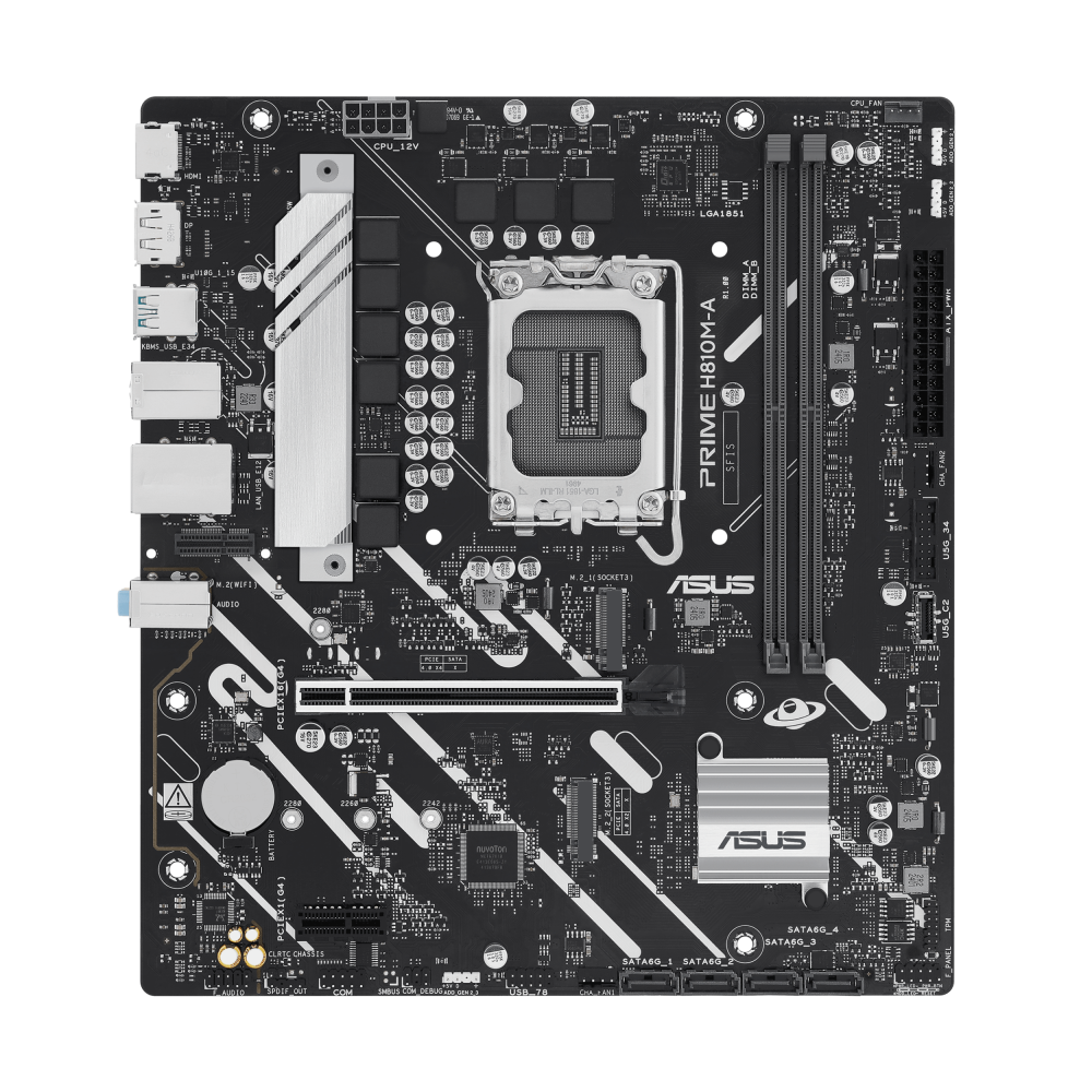 Tarjeta Madre ASUS PRIME H810M-A, Micro-ATX, LGA 1851, Intel H810, 128GB DDR5, HDMI/DP para Intel