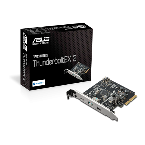 ASUS Tarjeta PCI ThunderboltEX 3, 1x USB 3.1, 40 Gbit/s,