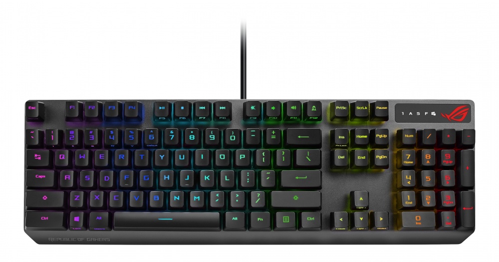 Teclado Gamer ASUS ROG Strix Scope RX RGB, Teclado Mecánico, Switch RX Red, Alámbrico, Negro (Inglés)