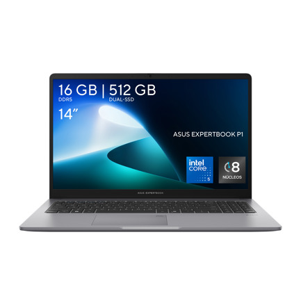 Laptop ASUS ExpertBook Essential P1403CVA, 14" 1920x1080 Full HD, Intel Core 5 210H, 16GB, 512GB SSD, Windows 11 Pro, Inglés