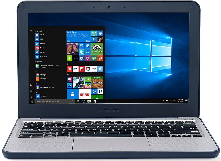 Laptop ASUS VivoBook W202 11.6" HD, Intel Celeron N3350 1.10GHz, 4GB, 64GB, Windows 10 Pro 64-bit, Español, Azul