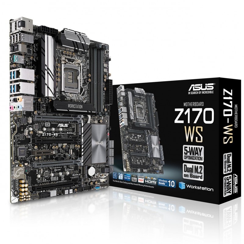 Tarjeta Madre ASUS Z170-WS Workstation, S-1151, Intel Z170, 64GB DDR4 para Intel