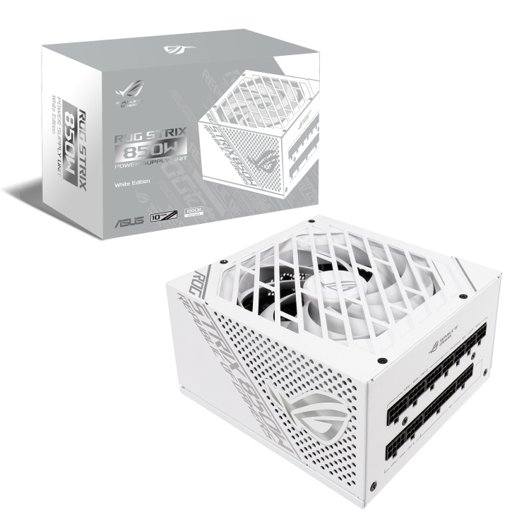Fuente de Poder ASUS ROG Strix 850W White 80 PLUS Gold, Modular, 24-pin ATX, 150mm, 850W 