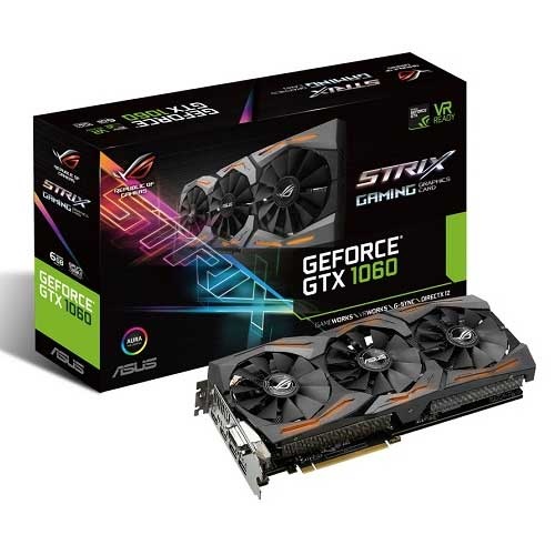Tarjeta de Video ASUS NVIDIA GeForce GTX 1060 ROG STRIX Gaming, 6GB 192-bit GDDR5, PCI Express 3.0 x16
