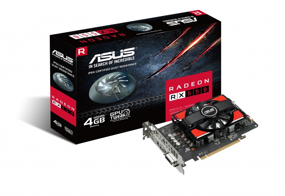 Tarjeta de Video ASUS AMD Radeon RX 550, 4GB 128-bit GDDR5, PCI Express 3.0