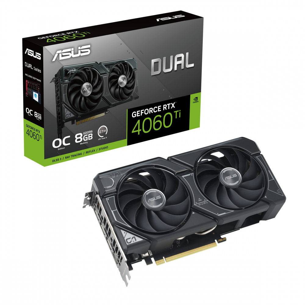 Tarjeta de Video ASUS NVIDIA Dual GeForce RTX 4060 Ti OC, 8GB 128-bit GDDR6, PCI Express 4.0