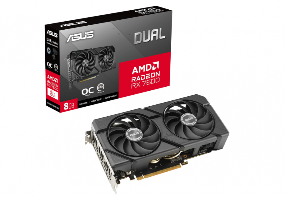 Tarjeta de Video ASUS AMD Radeon RX 7600 EVO OC, 8GB 128-bit GDDR6, PCI Express 4.0