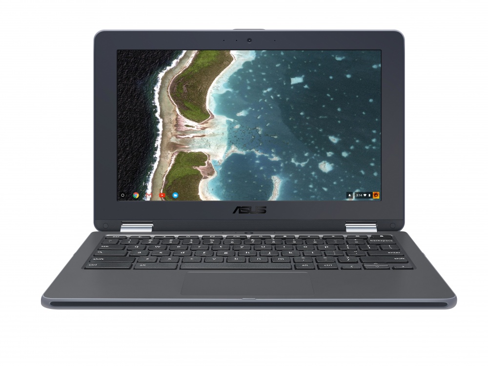 ASUS 2 en 1 Chromebook Flip C213SA-YS02 11.6" HD, Intel Celeron N3350 1.10GHz, 4GB, 32GB, Chrome OS, Gris ― Teclado en Inglés