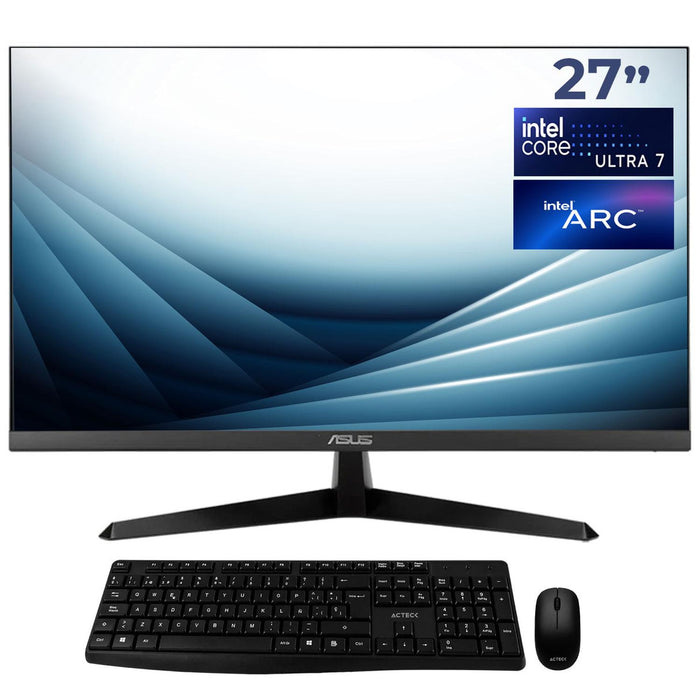 Mini PC ASUS NUC 14 PRO, Intel Core Ultra 7 155H, 24GB, 1TB SSD, sin Sistema Operativo,+ Teclado/Mouse/Monitor de 27"