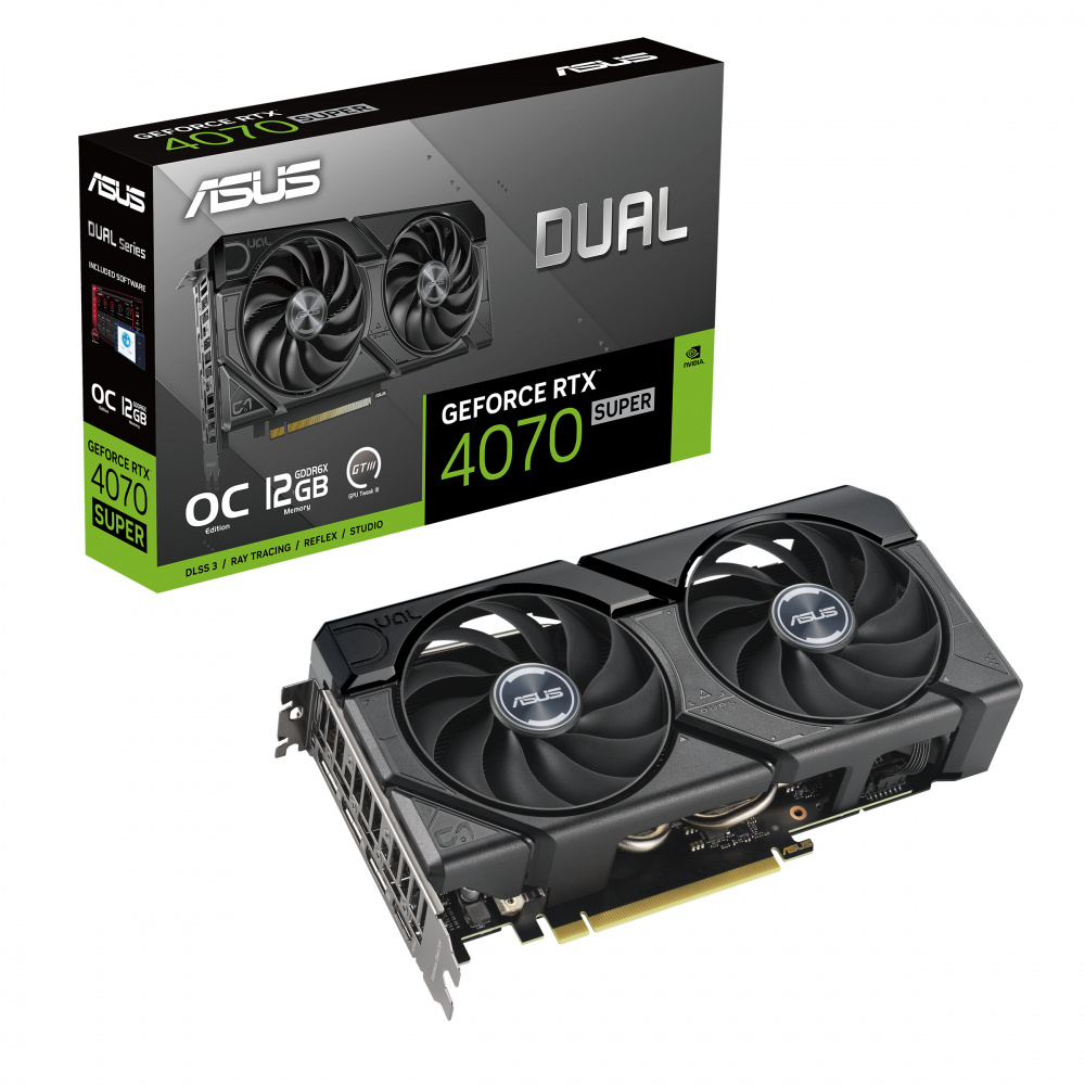 Tarjeta de Video ASUS NVIDIA Dual GeForce RTX 4070 SUPER OC, 12GB 192-bit GDDR6X, PCI Express 4.0