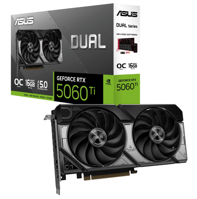 Tarjeta de Video ASUS NVIDIA GeForce RTX 5060 Ti DUAL, 16GB 128-bit GDDR7, PCI Express x16 5.0 