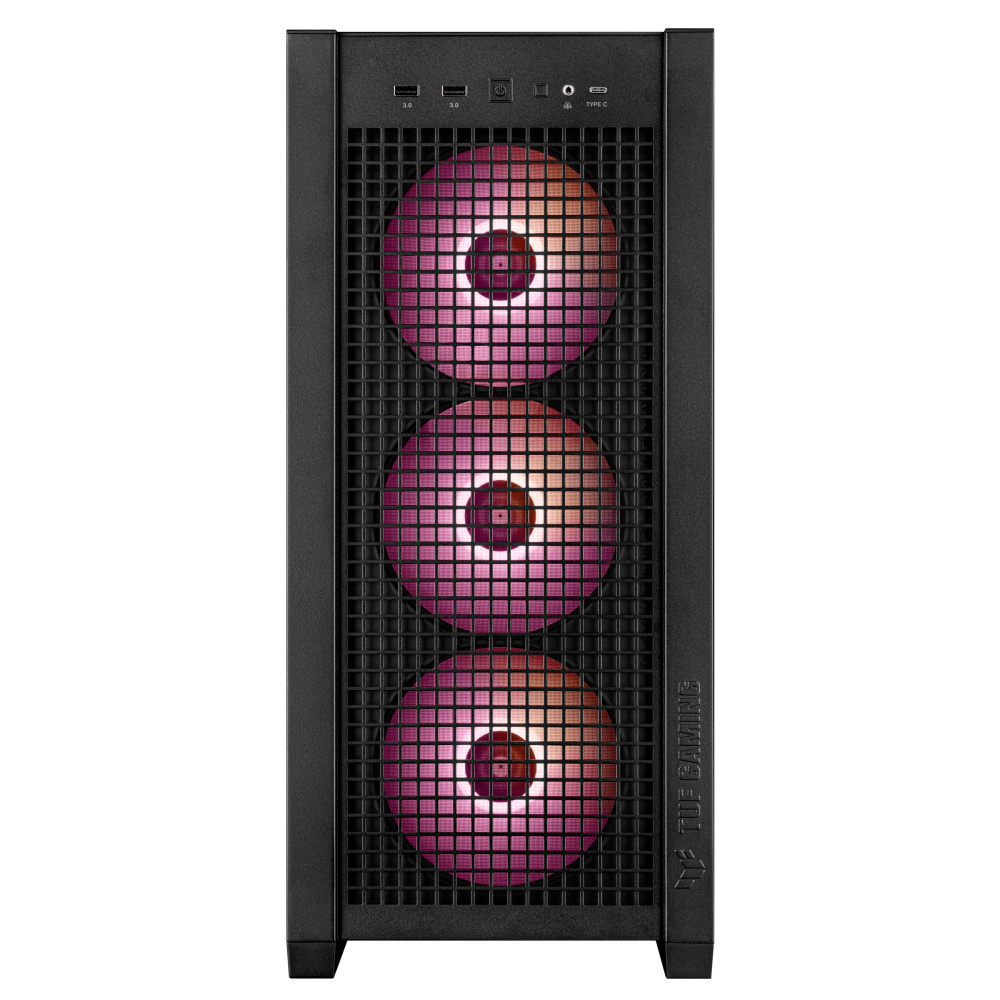 Gabinete ASUS GT302, Midi-Tower, ATX/EATX/Micro-ATX/Mini-ITX, USB 3.0, sin Fuente, 4 Ventiladores Instalados, Negro