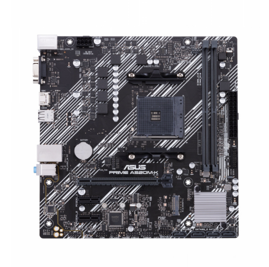 Tarjeta Madre ASUS PRIME A520M-K, Micro-ATX, Socket AM4, AMD A520, 64GB DDR4, HDMI para AMD