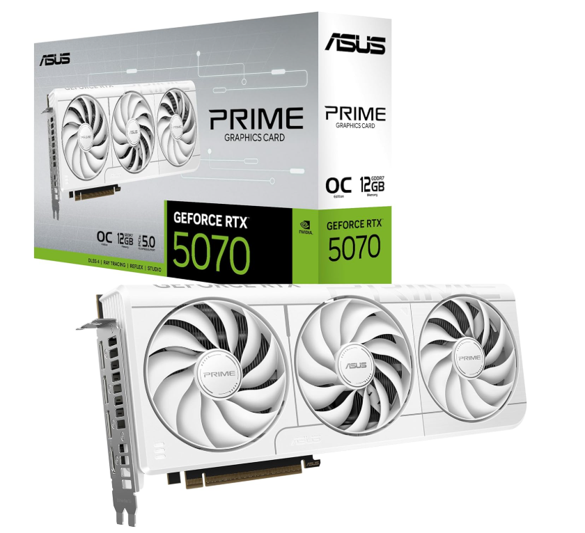 Tarjeta de Video ASUS NVIDIA GeForce RTX 5070 White OC, 12GB 192-bit GDDR7, PCI Express x16 5.0