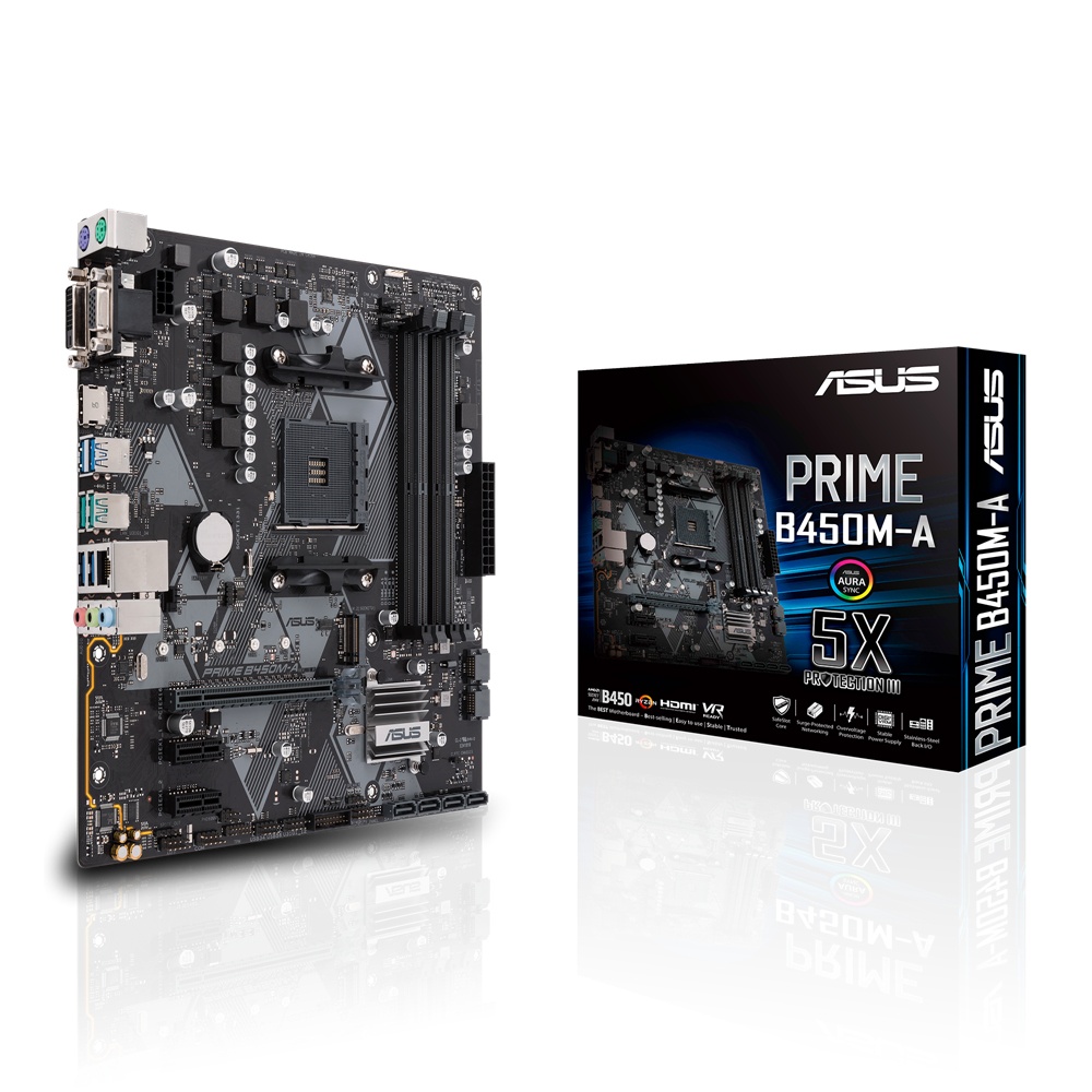 Tarjeta Madre ASUS Micro ATX PRIME B450M-A, S-AM4, AMD B450, HDMI, 64GB DDR4 para AMD ― Requiere Actualización de BIOS para Ryzen Serie 5000