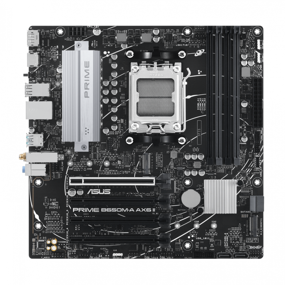 Tarjeta Madre ASUS PRIME B650M-A AX6 II, Micro-ATX, Socket AM5, AMD B650, 192GB DDR5, HDMI/DP para AMD