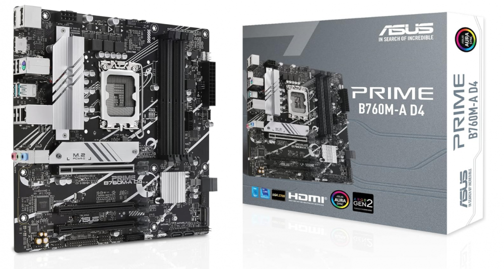 Tarjeta Madre ASUS PRIME B760M A D4, Micro-ATX, LGA 1700, Intel B760, 128GB DDR4, HDMI/DP para Intel