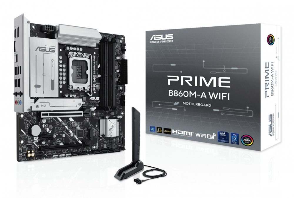 Tarjeta Madre ASUS PRIME B860M-A WIFI, Micro-ATX, LGA 1851, Intel B860, 256GB DDR5, HDMI/DP para Intel